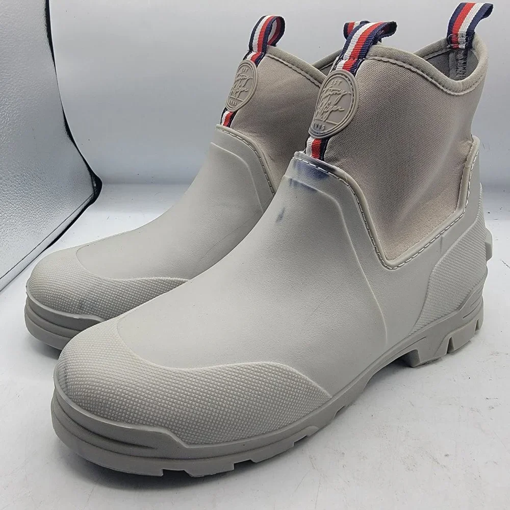 Tommy Hilfiger Womens Size 9 Gray Candid Short Rain Boots Outdoors